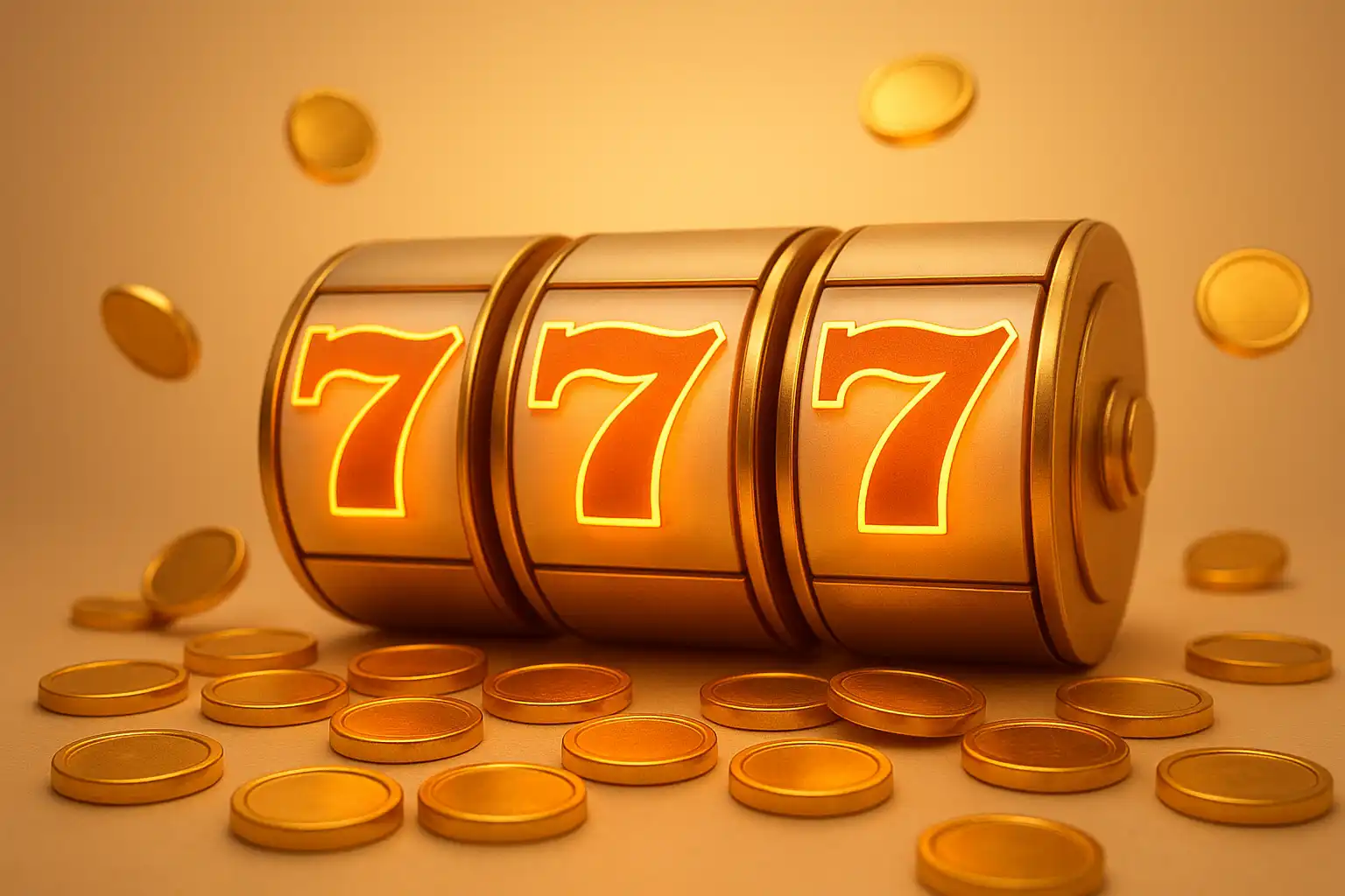 Collection of colourful slot machine reels with gold coins at Bigdrago Casino